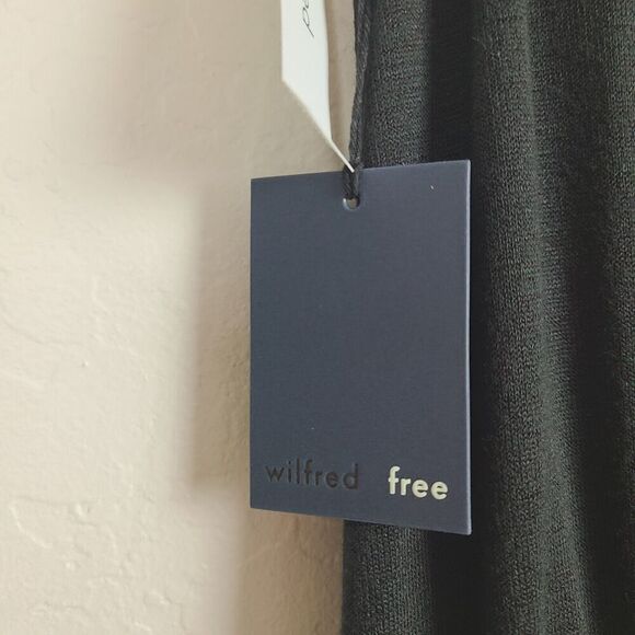 NEW Wilfred Free Izabel Tank Jumpsuit M Black Knit Cinch Waist Sleeveless Crop - Picture 5 of 11